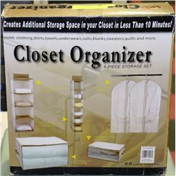 6PC CLOSET STORAGE ORGANIZER