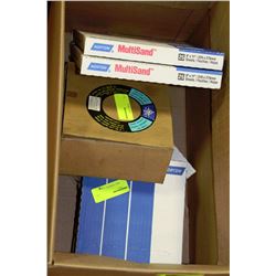 LOT OF NORTON 7" GRINDING DISCS,2 BOXES OF SANDING
