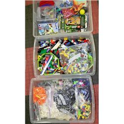 3 LARGE TUBS OF LEGOS