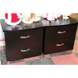 DARK BROWN 2 DRAW NIGHT STANDS