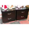 Image 1 : DARK BROWN 2 DRAW NIGHT STANDS