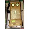 Image 1 : ANTIQUE OAK WALL PHONE