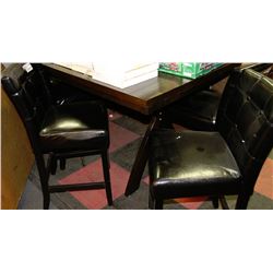 NEW BAR TABLE WITH 4 LEATHERETTE SIDECHAIRS