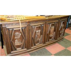 HEAVILY CARVED SIDEBOARD