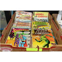 TRAY OF CLASSIC COMICS INCLUDES 10 CENT FLASH