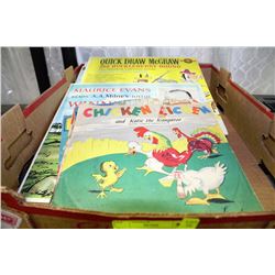 TRAY OF VINTAGE CHILDRENS RECORDS INCLUDING
