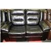 Image 3 : NEW BLAKE BLACK LEATHERETTE RECLINING SOFA