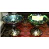 Image 1 : CARNIVAL GLASS CANDLE HOLDER SET