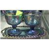 Image 1 : CARNIVAL GLASS CREAM & SUGAR SET
