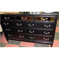 NEW BLACK 9 DRAWER DRESSER
