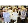 Image 1 : ESTATE COLLECTION OF 9 PORCELAIN DOLLS