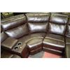 Image 3 : NEW BROWN BONDED LEATHER ELECTRIC RECLINING