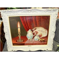 VINTAGE "STILL LIFE" OIL ON CANVAS BY RUGE