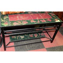 METAL & TILE COFFEE TABLE - 31" X 14" X 18.5"H