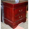 Image 1 : CHERRYWOOD 2 DRAWER NIGHT STAND-MATCHES LOT 582