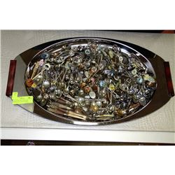 LARGE TRAY OF COLLECTOR SPOONS INCLUDING HUMMEL