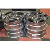 Image 1 : SET OF 4 CHROME 5 BOLT RIMS-SIZE UNKNOWN