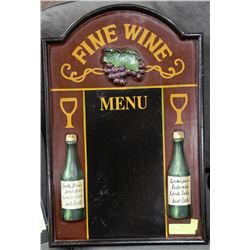 FINE WINE WOODEN 3D WALL PLAQUE 15.5"X23.5"