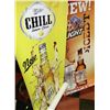 Image 1 : LOT OF 2 LARGE  BAR POSTERS WITH MILLER CHILL &