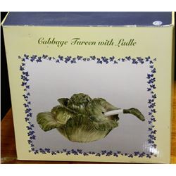 CABBAGE TUREEN WITH LADLE- NEW IN BOX