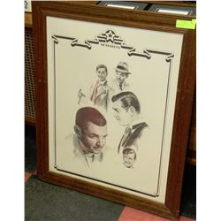 OAK FRAMED NOSTALGIA CLARK GABLE PICTURE