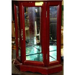 ROSEWOOD 2-SHELF DISPLAY CABINET