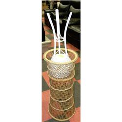 2 WICKER PLANT STANDS