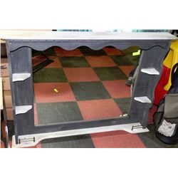 BLACK  & WHITE HUTCH MIRROR- 38X31"