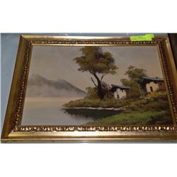 ORIGINAL FARM HOUSE OIL PAINTING