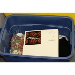 BLUE TOTE WITH VARIOUS GLASSES INCL.CRYSTAL