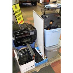 PALLET OF ASSORTED NEW ELECTRONICS,OFFICE INCLU.