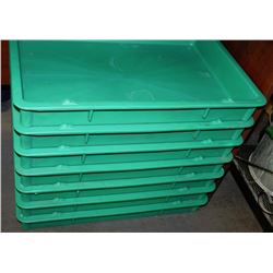 LOT OF 7 STACKING BINS