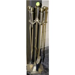 BRASS FIREPLACE SET