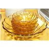 Image 1 : AMBER GLASS SET OF BOWLS