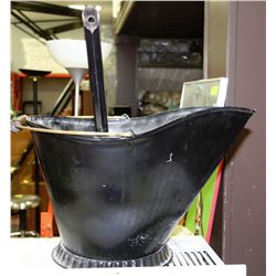 BRASS COAL BUCKET WITH SHOVEL