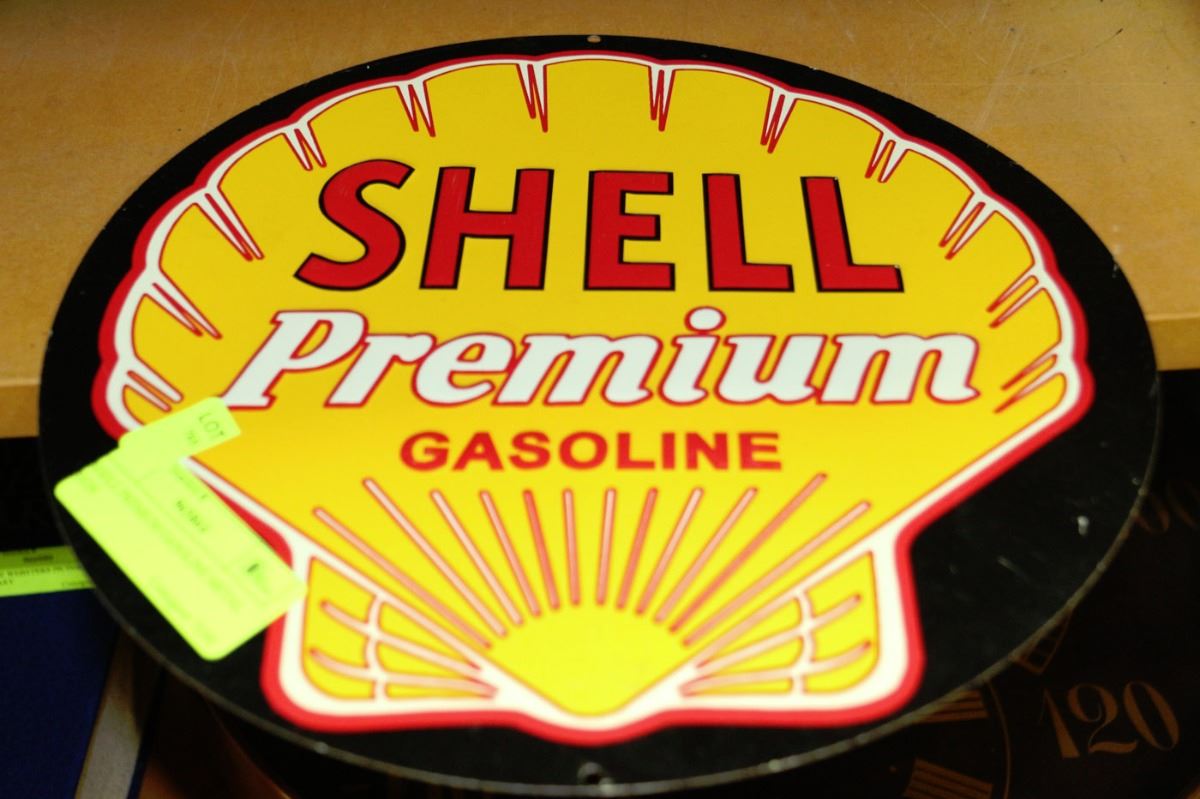 SHELL PREMIUM GASOLINE METAL SIGN