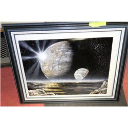 WOOD FRAMED ORIGINAL SCI-FI PICTURE