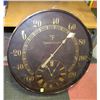 Image 1 : COPPER & BLACK ROUND CLOCK THERMOMETER