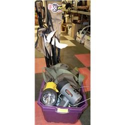 LOT OF CAMPING ESSENTIALS INCL. CHAIR,COLEMAN