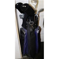 WOMEN'S RIGHT HAND ASSORTED 10 GOLF CLUBS IN BAG