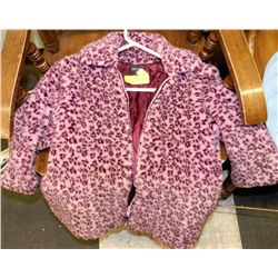 GIRLS YOUTH SIZE M FUN FUR JACKET
