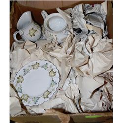 BOX WITH 6 PLACE SETTING OF MYOTTS CHINA LYKE