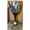 Image 1 : STAINED GLASS METAL CANDLE HOLDER