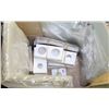 Image 1 : BOX WITH SLEEVES FOR COINS AND PAPER MONEY &
