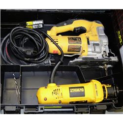 CASE WITH DEWALT JIG-SAW & ROUTER
