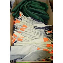FLAT OF 20 SAFETY WORK GLOVES INCL PVC AND LEATHER