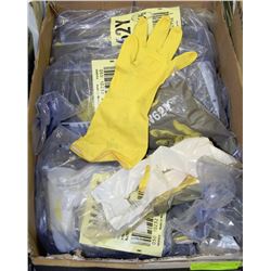 BOX OF LATEX GLOVES SIZE SMALL  APPROX 60 PAIRS