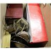 Image 1 : BOX WITH MISC CANDLE HOLDERS & HOUSEHOLD DECOR X2