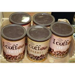 LOT OF 5 ASSORTED FULL COFFEE TINS (312G)
