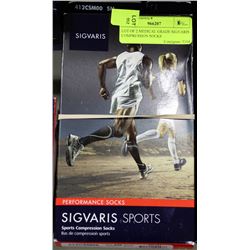 LOT OF 2 MEDICAL GRADE SIGVARIS COMPRESSION SOCKS